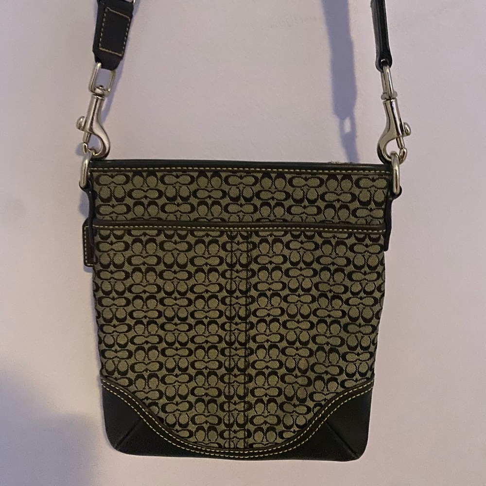 Coach Black C Patterned Crossbody Bag